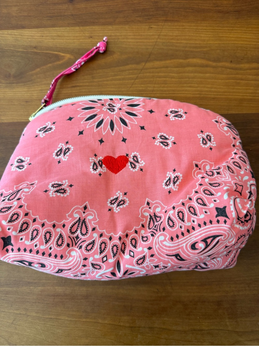 CALL IT BY YOUR NAME PINK Bandana Large print pouch NWOT